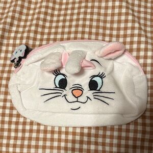Disney White and Pink Marie cosmetic/ pencil pouch